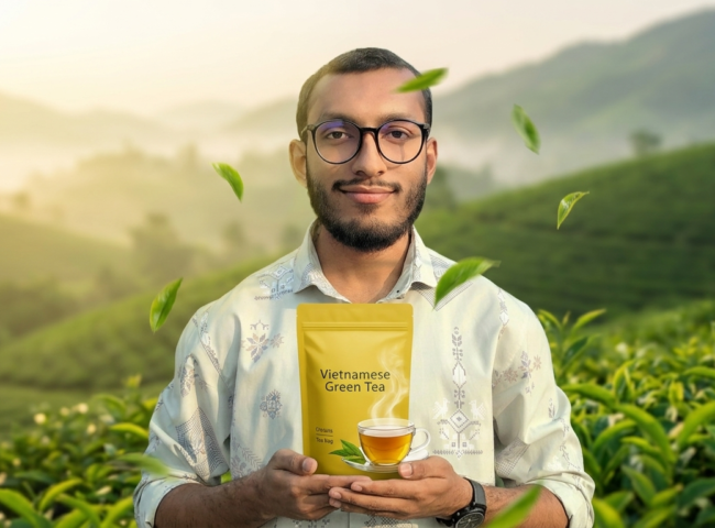 Tea Green Vietnamese Yellow Bag